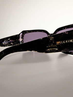 Pilgrim sunglasses used, black and purple