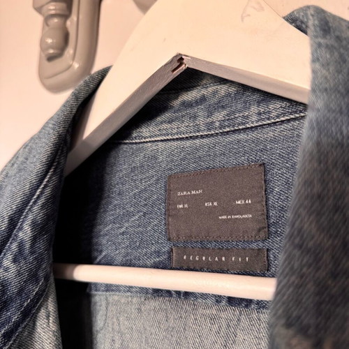 Zara Denim Jacket men's like new, gray and blue, size XL