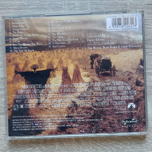 Danny Elfman Sleepy Hollow Soundtrack CD, like new