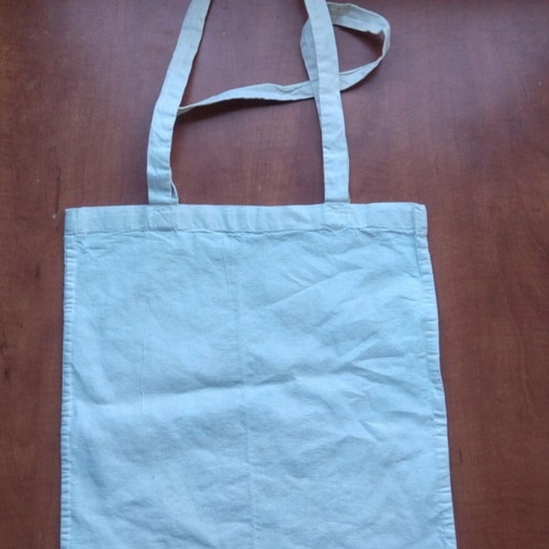 Canvas shoulder bag like new, beige