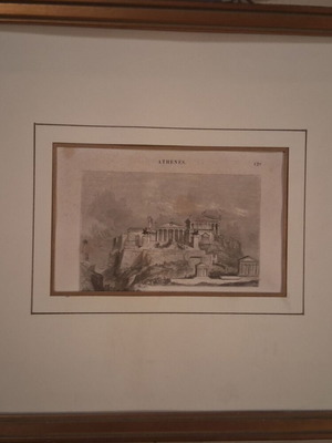 Συλλεκτική γκραβούρα Ακρόπολη 1839 T. Jackson με κορνίζα