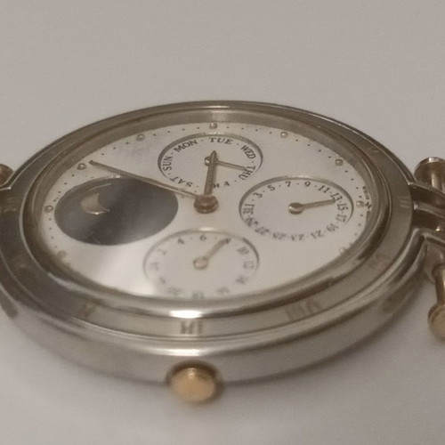 Seiko Lassale quartz watch used unisex with moon phase indicator