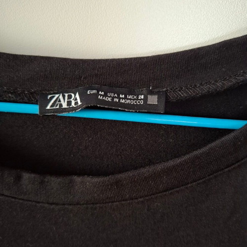 Black mako short-sleeve Zara blouse size medium like new
