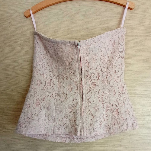 Strapless blouse Bianco used, pink, size medium
