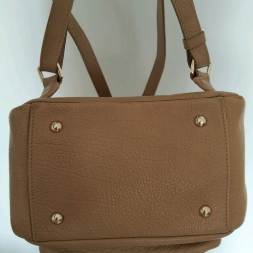 Lancaster leather backpack like new, medium, beige