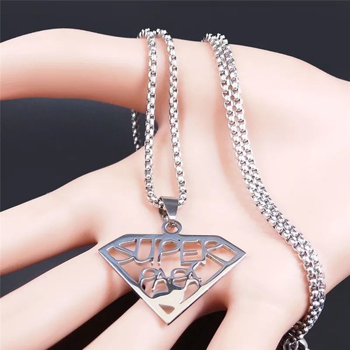 Super Papa necklace stainless steel new
