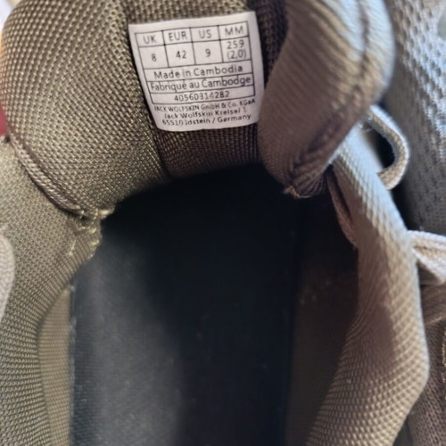 Jack Wolfskin athletic shoes like new, size 42, green