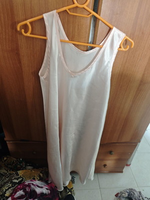 Cotton pajamas size S like new, white and pink