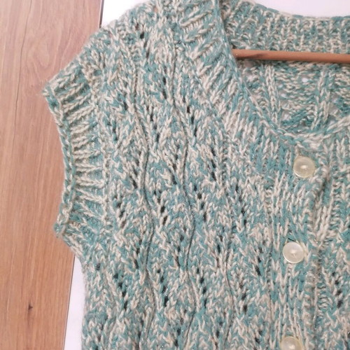 Hand-Knitted Vest New, Size L