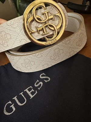Guess wide belt like new, white and beige, size 110