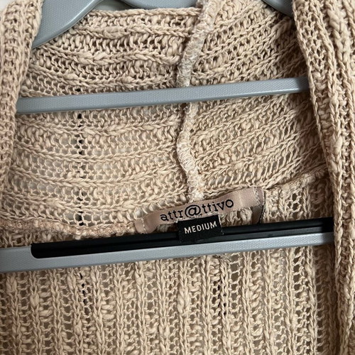 Attrattivo women's knitted cardigan used, size M, beige