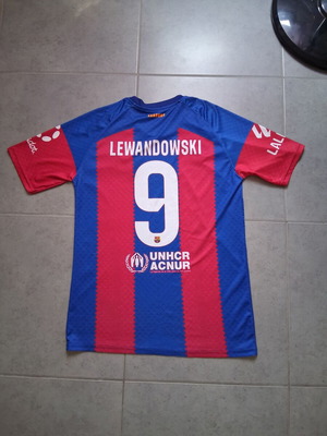 Lewandowski FC Barcelona football jersey like new, sizes S M
