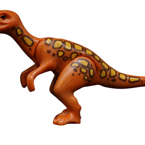 Playmobil orange small Velociraptor dinosaur like new