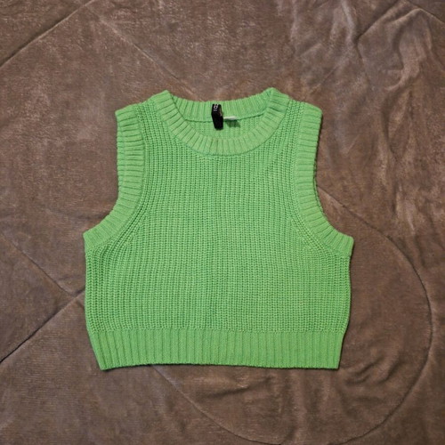H&M women's vest green like new, size S