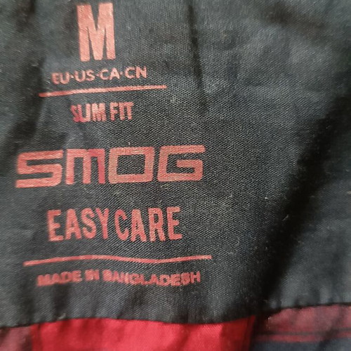 Smog Slim Fit Men's Shirt M Red and Blue Checkered New