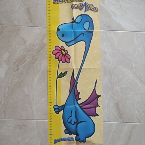Draconchic height chart used, paper, 98cm x 35cm