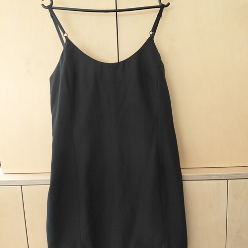 Anna Riska Glamour tailored black dress with lurex lace trim size L like new