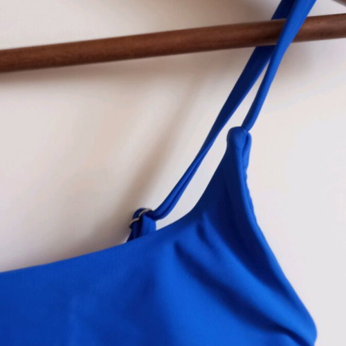 Shein blue bikini top new, size S