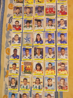 Panini Football 97 Stickers like new, 39 pieces with backs