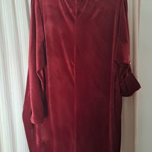Velvet dress burgundy like new, versatile blouse dress