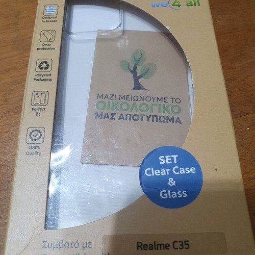 Realme C35 case and glass new