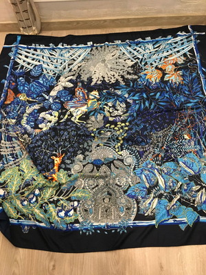 Scarf Stole Mythes et Metamorphoses Annie Faivre Silk 140x140