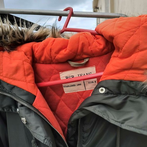BSB women's jacket like new, size M, khaki with orange lining