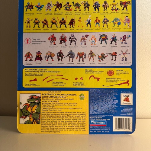 TMNT Michaelangelo vintage action figure sealed new