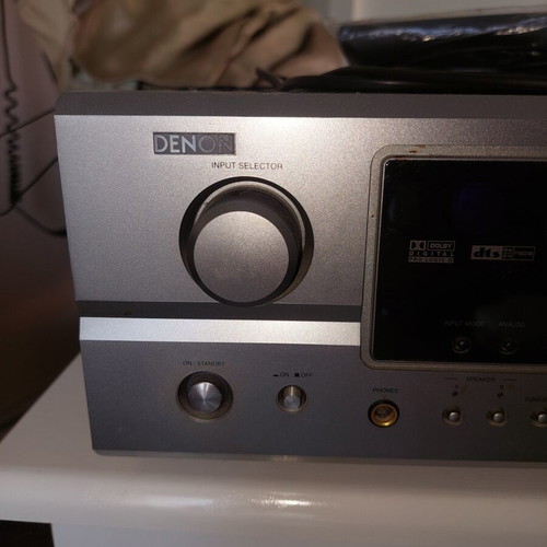 Denon radio amplifier with remote and woofer, no original speakers