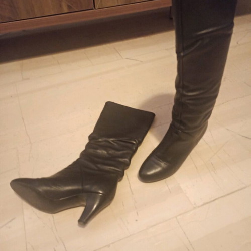Zara boots used, genuine black leather, size 36