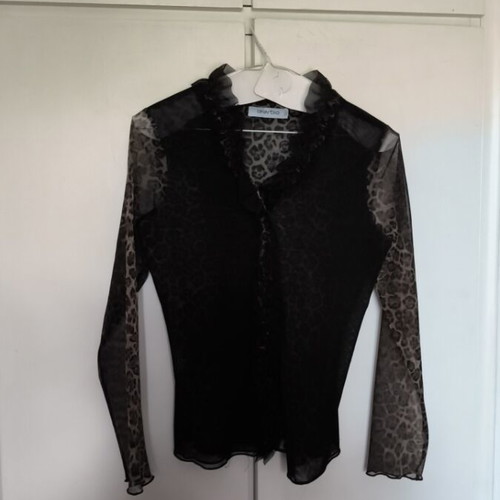 Celestino shirt used animal print size 40 with transparent sleeves