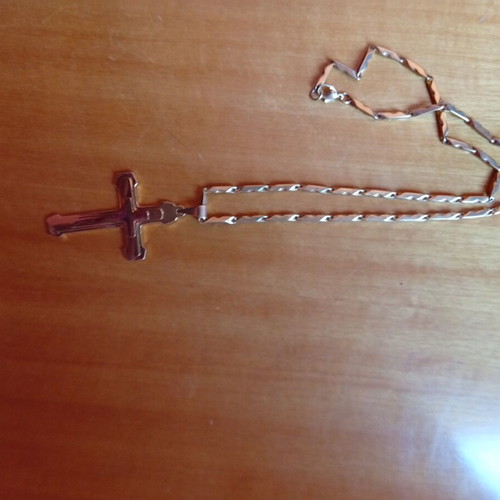 Steel cross pendant