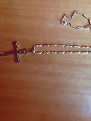 Steel cross pendant