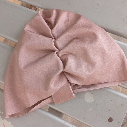 Head Turban for Girls satin pink-nude, like new, handmade by Unique