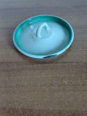 Enamel lid for small pot, used, 16 cm