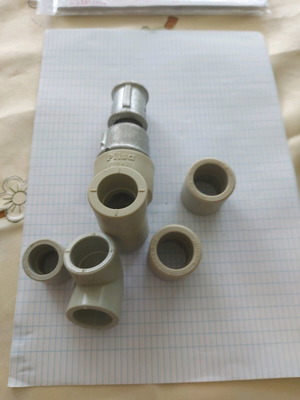 Polypropylene fittings new, set of 5 pieces with various sizes