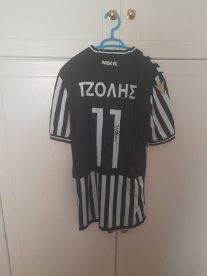 PAOK 2020-2021 Christos Tzolis Jersey with Player Signature, Size XL