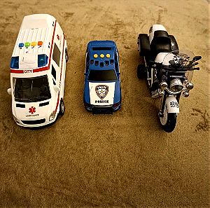 Παιδικά παιχνίδια 2 οχήματα και 1 μηχανή