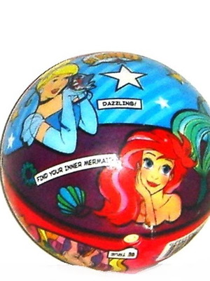 Collectible plastic ball with Disney characters used