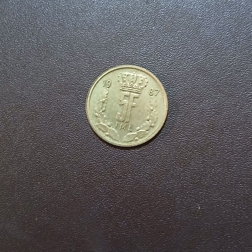 Luxembourg 5 Francs coin 1987