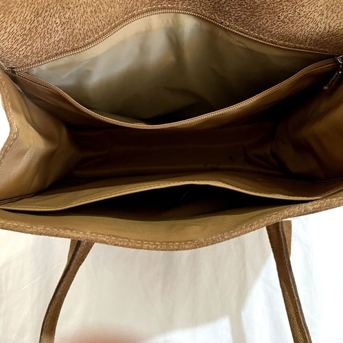 Longchamp Paris Vintage Suede Shoulder Bag used, camel brown leather