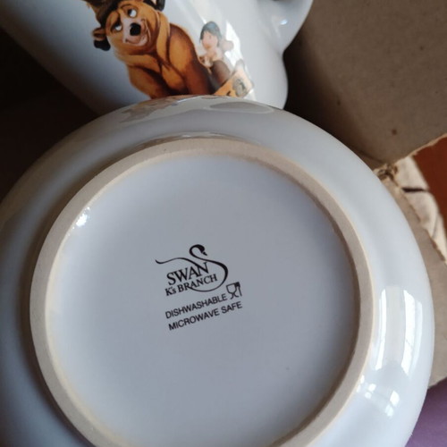 Children's mug and bowl new with O Adelfos Mou O Arkoudos design