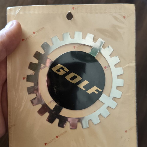 Vintage Aftermarket Golf emblem NOS, retro tuning accessory