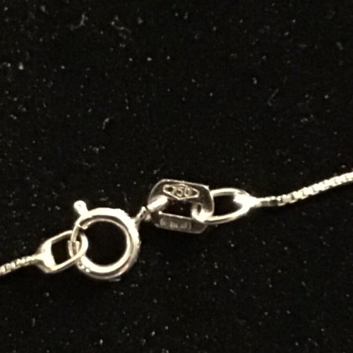 18K white gold chain with cross pendant, 21 cm