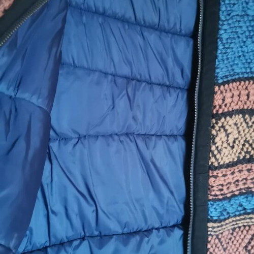 Tailor Made sleeveless sweater used, blue and brown, size L