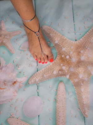 Κοσμήματα Barefoot για τα πόδια πολύχρωμα, καινούργιο