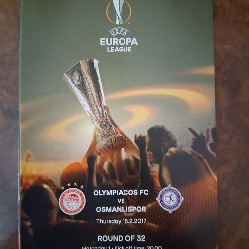 Official Olympiacos-Osmanlispor Europa League program like new