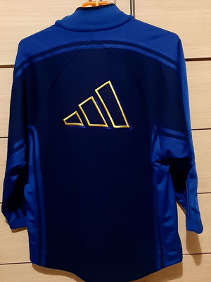 Adidas φούτερ Large με φερμουάρ μπλε, vintage, σαν καινούριο