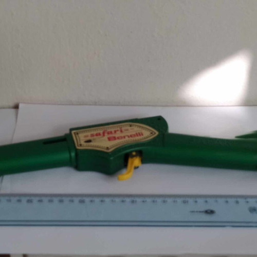 Benelli Rifle Space friction gun used, Greek plastic toy from 70s