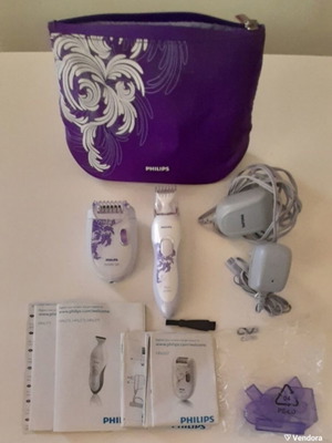 Σετ αποτρίχωσης Philips σαν καινούργιο με πλήρη εξοπλισμό και τσαντάκι φύλαξης